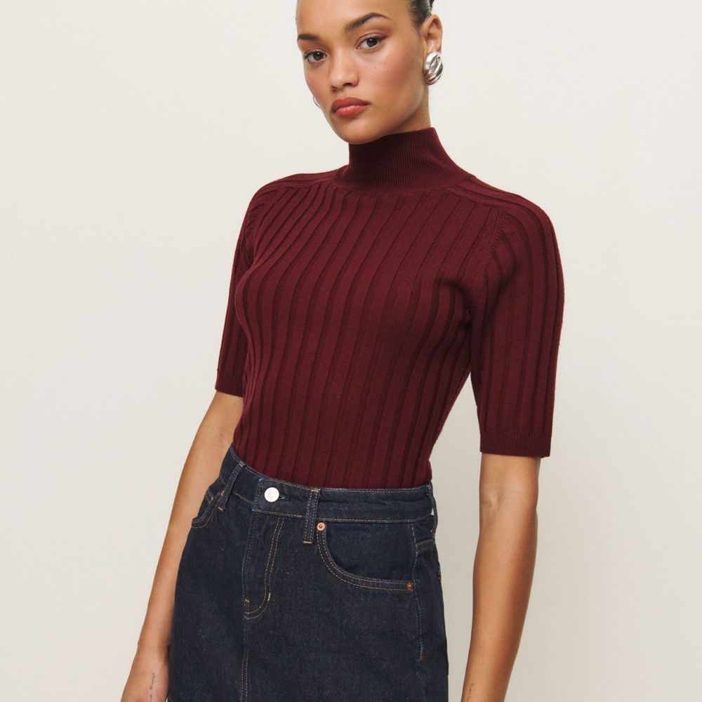 Margoax Regenerative Merino Mock Neck Sweater